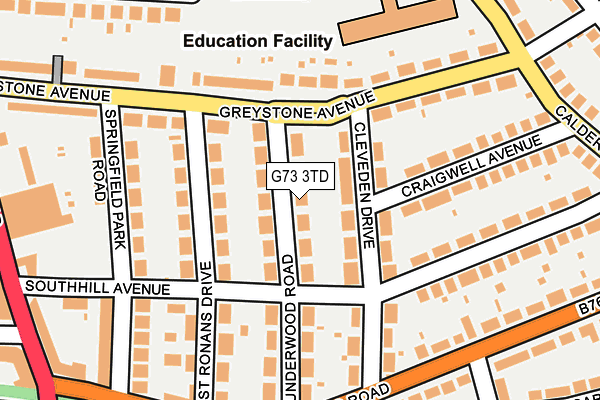 G73 3TD map - OS OpenMap – Local (Ordnance Survey) G73 3TD map - OS OpenMap – Local (Ordnance Survey)