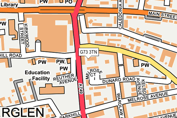 G73 3TN map - OS OpenMap – Local (Ordnance Survey) G73 3TN map - OS OpenMap – Local (Ordnance Survey)