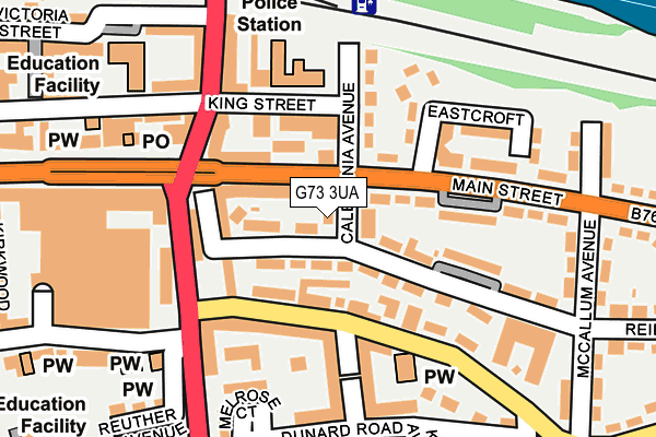 G73 3UA map - OS OpenMap – Local (Ordnance Survey) G73 3UA map - OS OpenMap – Local (Ordnance Survey)