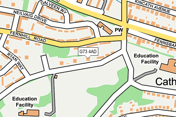 G73 4AD map - OS OpenMap – Local (Ordnance Survey) G73 4AD map - OS OpenMap – Local (Ordnance Survey)