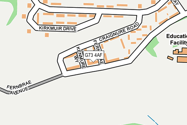 G73 4AF map - OS OpenMap – Local (Ordnance Survey) G73 4AF map - OS OpenMap – Local (Ordnance Survey)