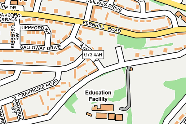 G73 4AH map - OS OpenMap – Local (Ordnance Survey) G73 4AH map - OS OpenMap – Local (Ordnance Survey)
