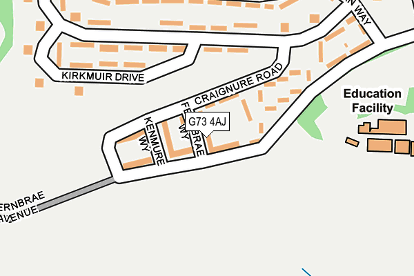 G73 4AJ map - OS OpenMap – Local (Ordnance Survey) G73 4AJ map - OS OpenMap – Local (Ordnance Survey)
