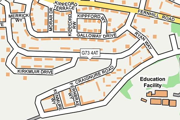 G73 4AT map - OS OpenMap – Local (Ordnance Survey) G73 4AT map - OS OpenMap – Local (Ordnance Survey)