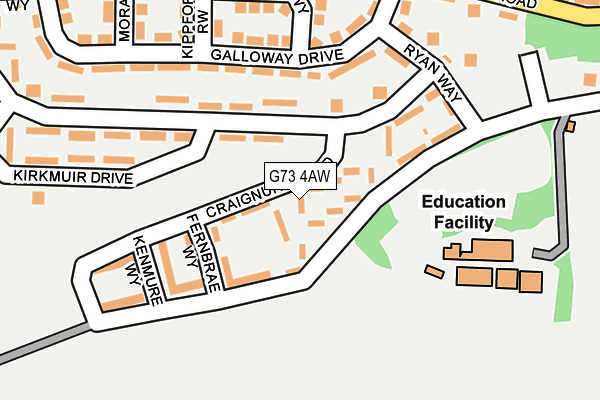 G73 4AW map - OS OpenMap – Local (Ordnance Survey) G73 4AW map - OS OpenMap – Local (Ordnance Survey)