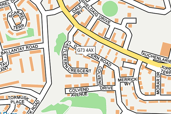 G73 4AX map - OS OpenMap – Local (Ordnance Survey) G73 4AX map - OS OpenMap – Local (Ordnance Survey)