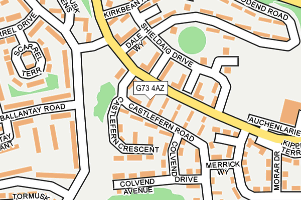 G73 4AZ map - OS OpenMap – Local (Ordnance Survey) G73 4AZ map - OS OpenMap – Local (Ordnance Survey)