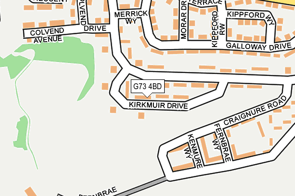 G73 4BD map - OS OpenMap – Local (Ordnance Survey) G73 4BD map - OS OpenMap – Local (Ordnance Survey)