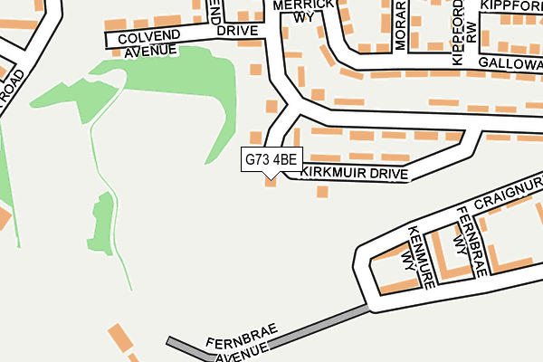 G73 4BE map - OS OpenMap – Local (Ordnance Survey)