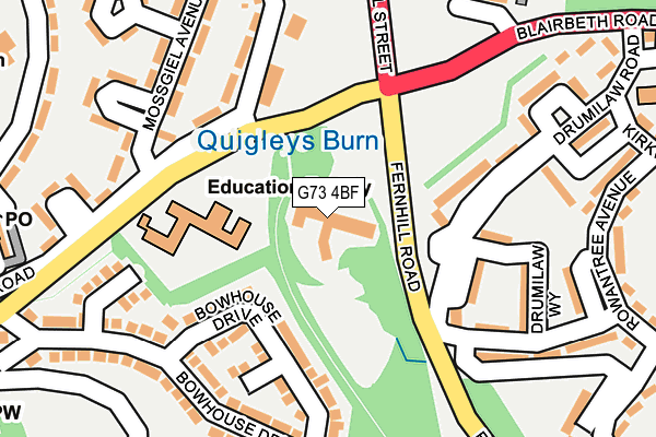 G73 4BF map - OS OpenMap – Local (Ordnance Survey) G73 4BF map - OS OpenMap – Local (Ordnance Survey)