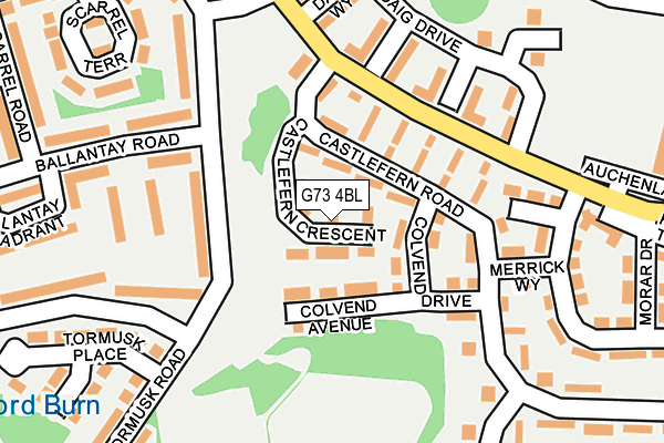 G73 4BL map - OS OpenMap – Local (Ordnance Survey) G73 4BL map - OS OpenMap – Local (Ordnance Survey)