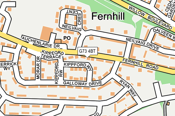 G73 4BT map - OS OpenMap – Local (Ordnance Survey) G73 4BT map - OS OpenMap – Local (Ordnance Survey)