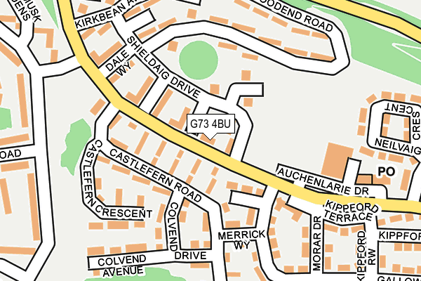 G73 4BU map - OS OpenMap – Local (Ordnance Survey) G73 4BU map - OS OpenMap – Local (Ordnance Survey)