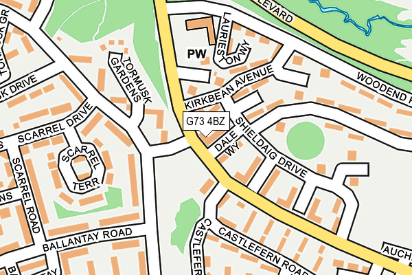 G73 4BZ map - OS OpenMap – Local (Ordnance Survey) G73 4BZ map - OS OpenMap – Local (Ordnance Survey)