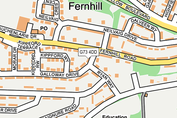 G73 4DD map - OS OpenMap – Local (Ordnance Survey) G73 4DD map - OS OpenMap – Local (Ordnance Survey)