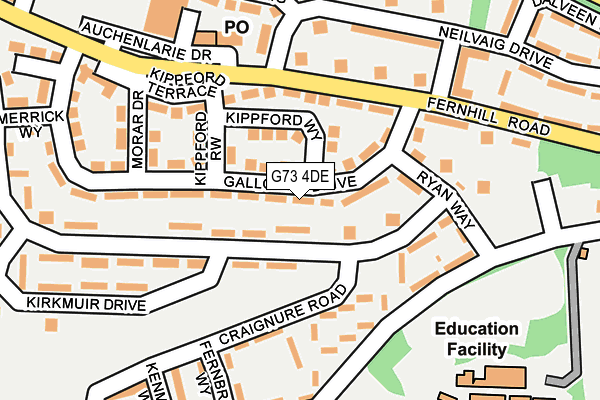 G73 4DE map - OS OpenMap – Local (Ordnance Survey) G73 4DE map - OS OpenMap – Local (Ordnance Survey)