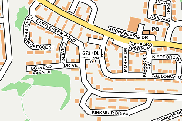 G73 4DL map - OS OpenMap – Local (Ordnance Survey) G73 4DL map - OS OpenMap – Local (Ordnance Survey)
