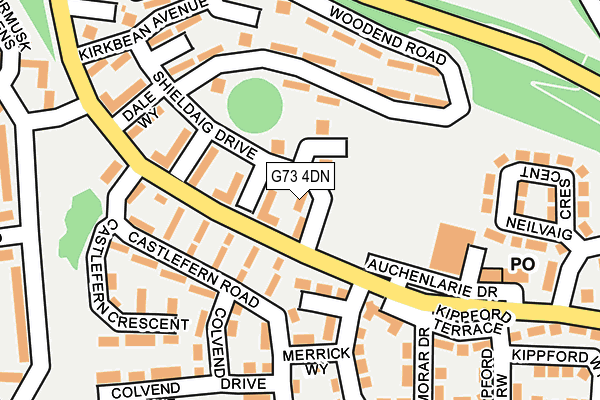 G73 4DN map - OS OpenMap – Local (Ordnance Survey) G73 4DN map - OS OpenMap – Local (Ordnance Survey)