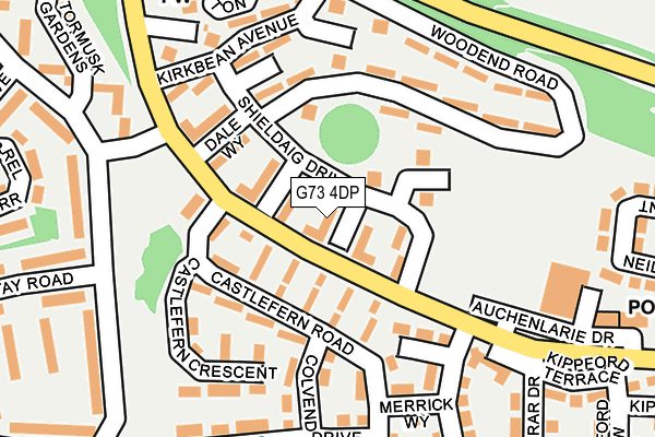 G73 4DP map - OS OpenMap – Local (Ordnance Survey) G73 4DP map - OS OpenMap – Local (Ordnance Survey)