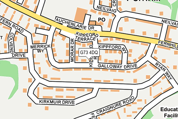 G73 4DQ map - OS OpenMap – Local (Ordnance Survey) G73 4DQ map - OS OpenMap – Local (Ordnance Survey)