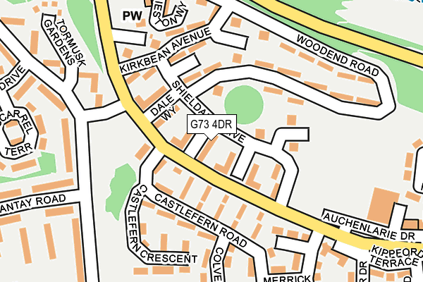 G73 4DR map - OS OpenMap – Local (Ordnance Survey) G73 4DR map - OS OpenMap – Local (Ordnance Survey)
