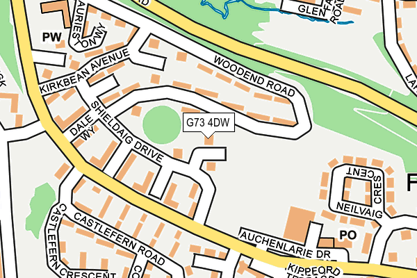 G73 4DW map - OS OpenMap – Local (Ordnance Survey) G73 4DW map - OS OpenMap – Local (Ordnance Survey)
