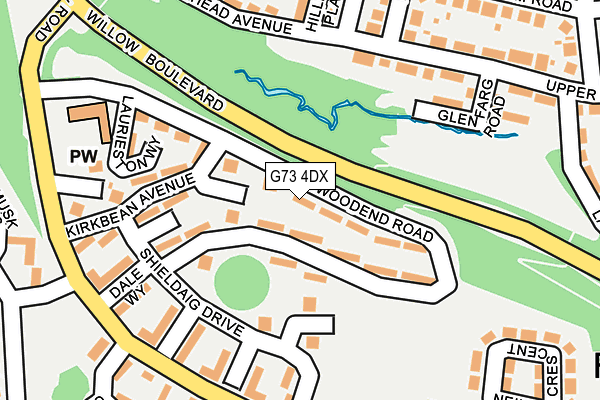 G73 4DX map - OS OpenMap – Local (Ordnance Survey) G73 4DX map - OS OpenMap – Local (Ordnance Survey)