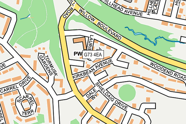 G73 4EA map - OS OpenMap – Local (Ordnance Survey)