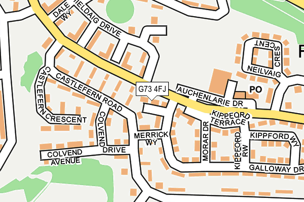 G73 4FJ map - OS OpenMap – Local (Ordnance Survey) G73 4FJ map - OS OpenMap – Local (Ordnance Survey)