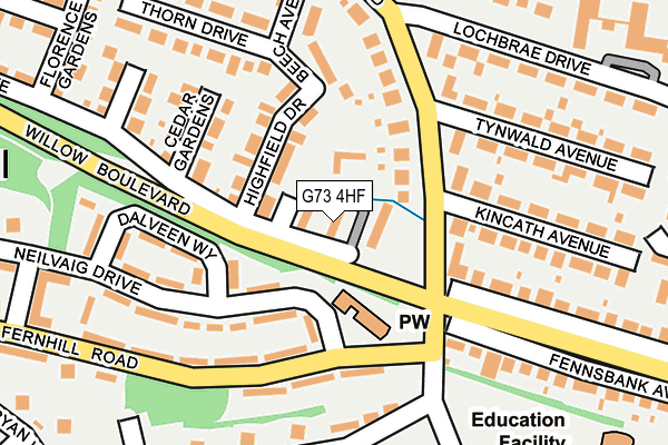 G73 4HF map - OS OpenMap – Local (Ordnance Survey) G73 4HF map - OS OpenMap – Local (Ordnance Survey)