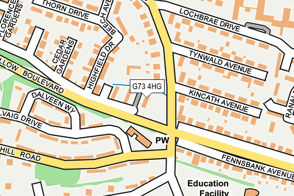 G73 4HG map - OS OpenMap – Local (Ordnance Survey) G73 4HG map - OS OpenMap – Local (Ordnance Survey)