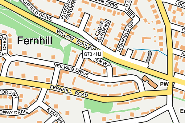G73 4HJ map - OS OpenMap – Local (Ordnance Survey) G73 4HJ map - OS OpenMap – Local (Ordnance Survey)