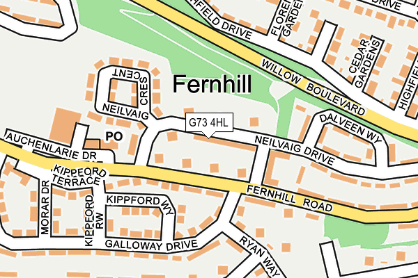 G73 4HL map - OS OpenMap – Local (Ordnance Survey) G73 4HL map - OS OpenMap – Local (Ordnance Survey)