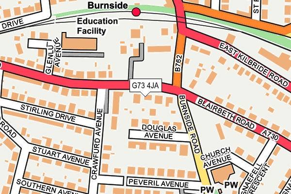 G73 4JA map - OS OpenMap – Local (Ordnance Survey) G73 4JA map - OS OpenMap – Local (Ordnance Survey)