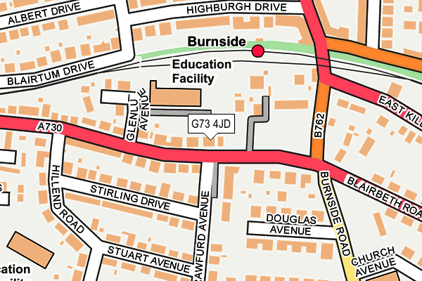 G73 4JD map - OS OpenMap – Local (Ordnance Survey) G73 4JD map - OS OpenMap – Local (Ordnance Survey)