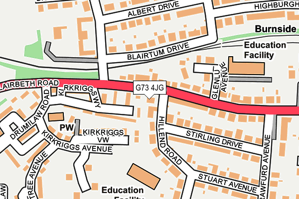 G73 4JG map - OS OpenMap – Local (Ordnance Survey) G73 4JG map - OS OpenMap – Local (Ordnance Survey)