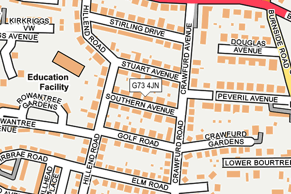 G73 4JN map - OS OpenMap – Local (Ordnance Survey) G73 4JN map - OS OpenMap – Local (Ordnance Survey)