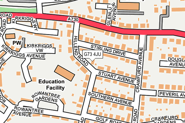 G73 4JU map - OS OpenMap – Local (Ordnance Survey) G73 4JU map - OS OpenMap – Local (Ordnance Survey)