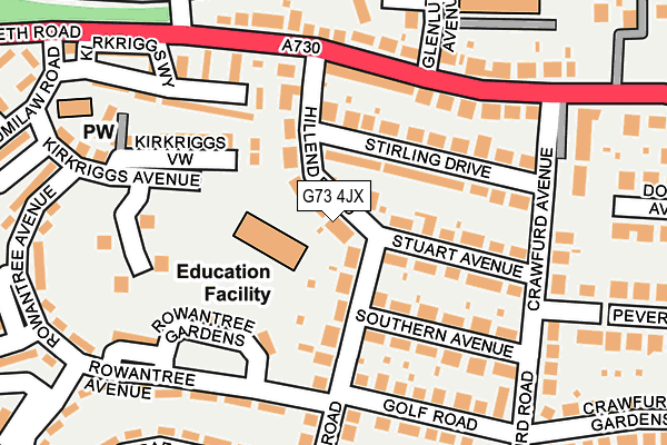 G73 4JX map - OS OpenMap – Local (Ordnance Survey) G73 4JX map - OS OpenMap – Local (Ordnance Survey)