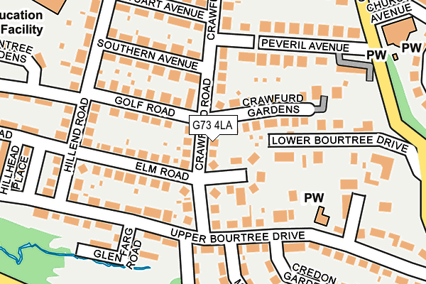 G73 4LA map - OS OpenMap – Local (Ordnance Survey) G73 4LA map - OS OpenMap – Local (Ordnance Survey)