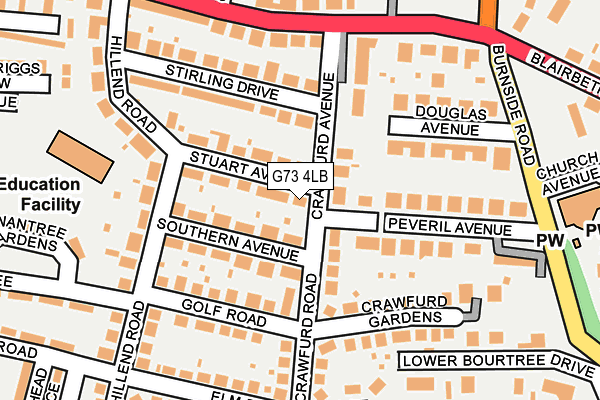 G73 4LB map - OS OpenMap – Local (Ordnance Survey) G73 4LB map - OS OpenMap – Local (Ordnance Survey)