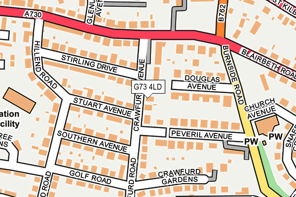 G73 4LD map - OS OpenMap – Local (Ordnance Survey) G73 4LD map - OS OpenMap – Local (Ordnance Survey)