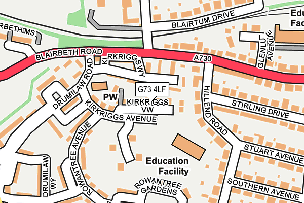 G73 4LF map - OS OpenMap – Local (Ordnance Survey) G73 4LF map - OS OpenMap – Local (Ordnance Survey)