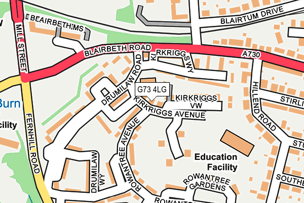 G73 4LG map - OS OpenMap – Local (Ordnance Survey) G73 4LG map - OS OpenMap – Local (Ordnance Survey)