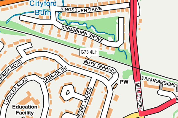 G73 4LH map - OS OpenMap – Local (Ordnance Survey) G73 4LH map - OS OpenMap – Local (Ordnance Survey)
