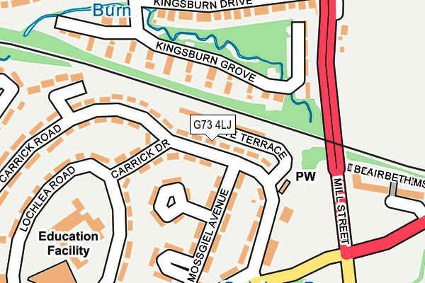 G73 4LJ map - OS OpenMap – Local (Ordnance Survey) G73 4LJ map - OS OpenMap – Local (Ordnance Survey)