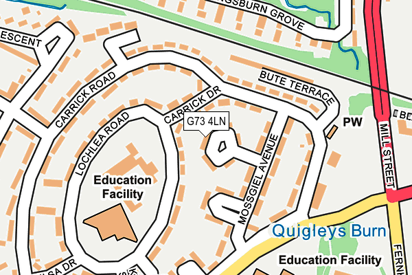 G73 4LN map - OS OpenMap – Local (Ordnance Survey) G73 4LN map - OS OpenMap – Local (Ordnance Survey)
