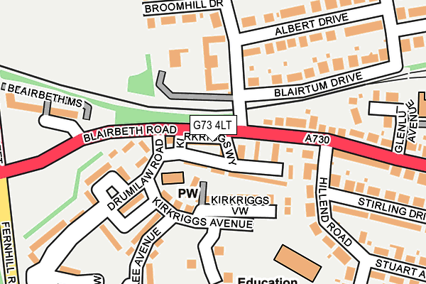 G73 4LT map - OS OpenMap – Local (Ordnance Survey) G73 4LT map - OS OpenMap – Local (Ordnance Survey)