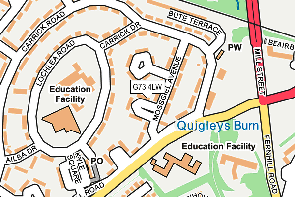 G73 4LW map - OS OpenMap – Local (Ordnance Survey) G73 4LW map - OS OpenMap – Local (Ordnance Survey)
