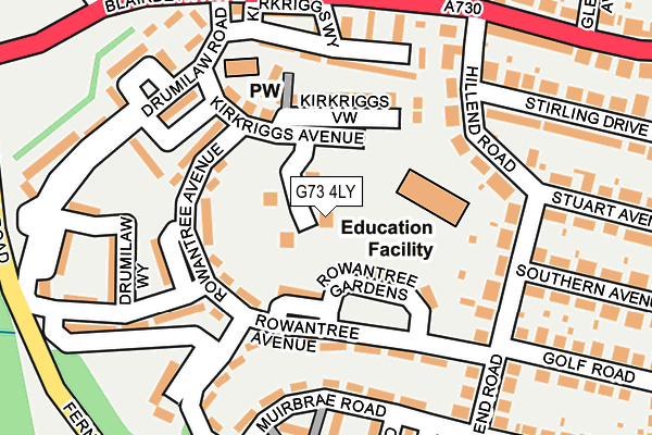 G73 4LY map - OS OpenMap – Local (Ordnance Survey) G73 4LY map - OS OpenMap – Local (Ordnance Survey)